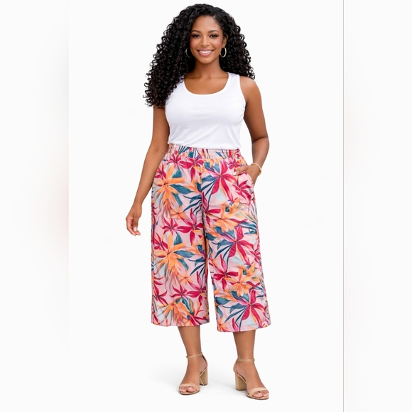 Jessica Simpson Pants - Jessica Simpson Tropical Print Capri Pants – Size 2X – Great Used Condition